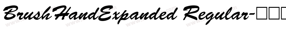 BrushHandExpanded Regular字体转换